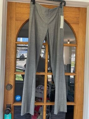 Worth New York Women’s Straight Leg Trouser Grey With White Slubs Size 6 NWT